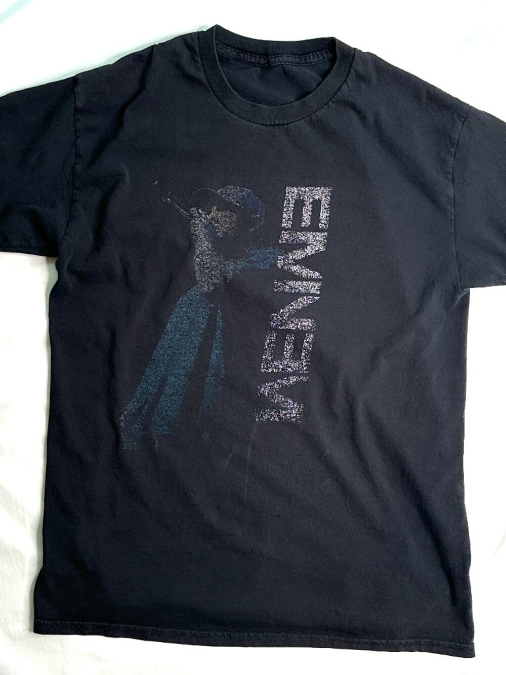 Eminem T-Shirt Mens M Black 2014 Tour Slim Shady Rap Hip Hop Music Tee Faded